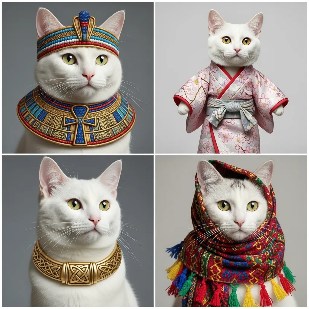 White cat symbolism in different cultures worldwide