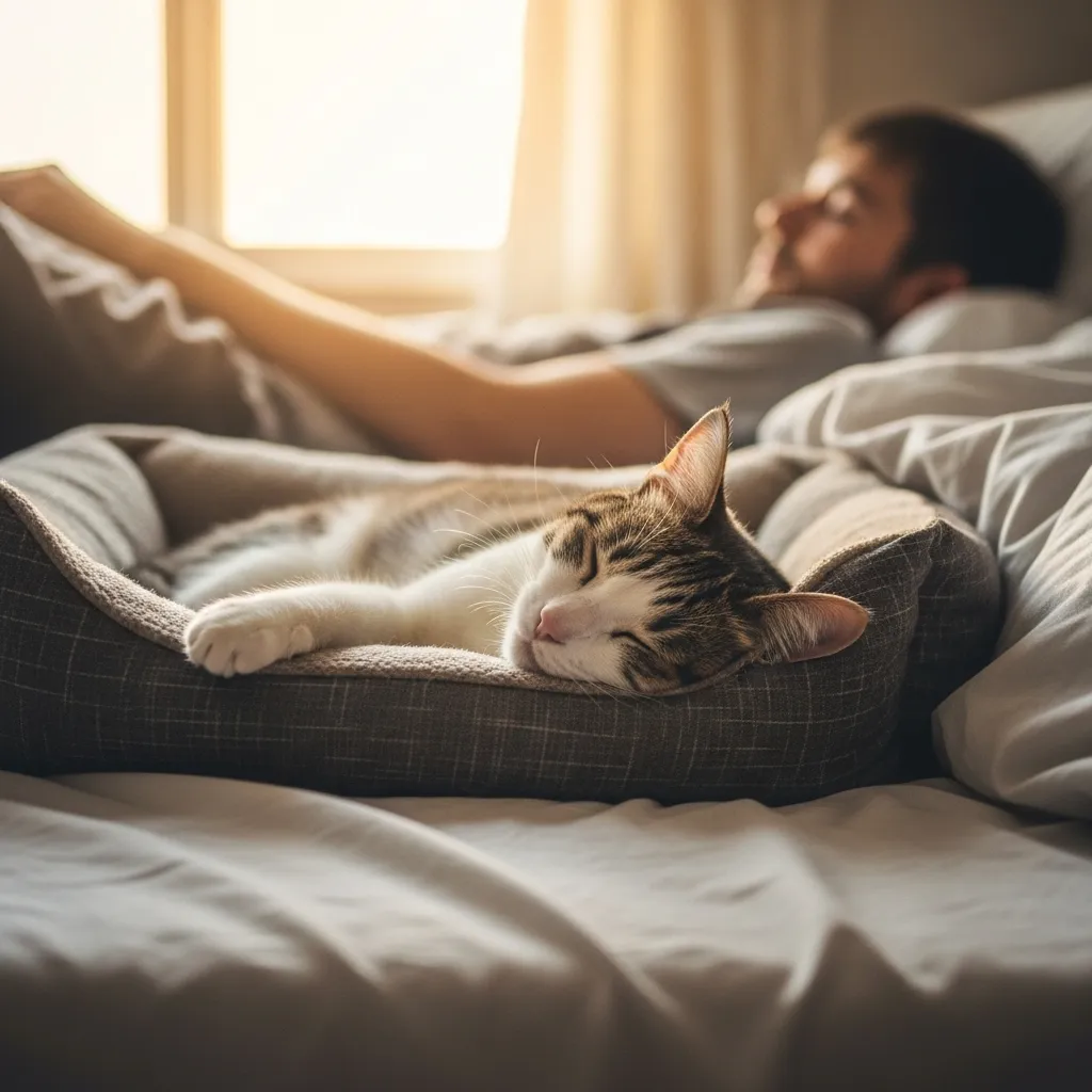 Cat trained to sleep through the night – peaceful morning result