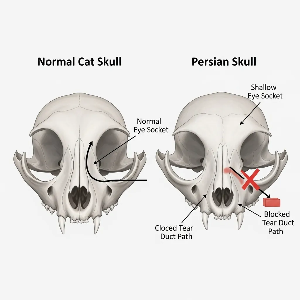 Brachycephalic cat eye anatomy – why Persians get more eye boogers daily