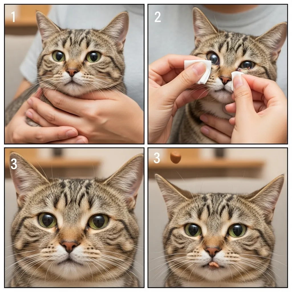 How to clean cat eyes safely at home – step-by-step with gauze