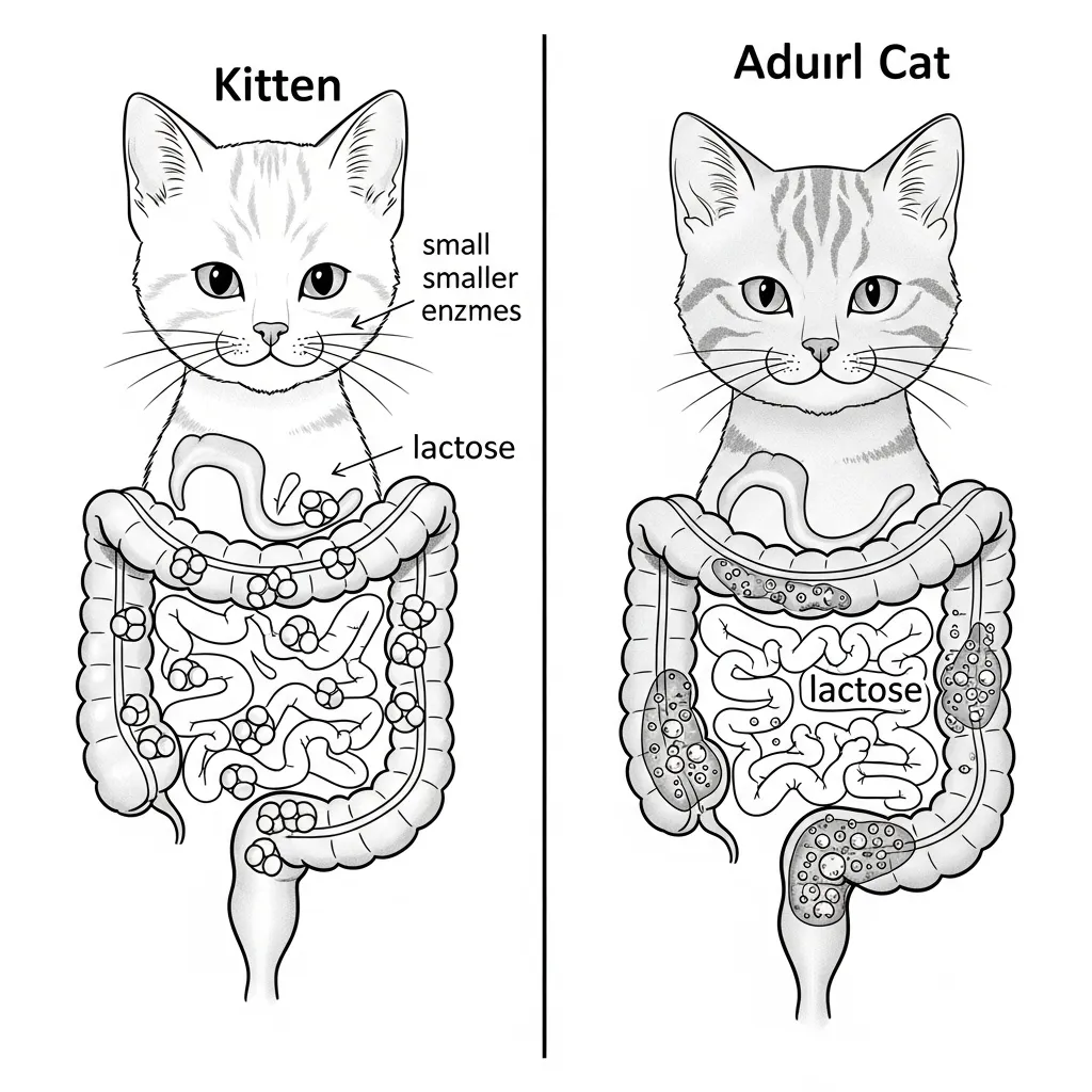 How lactose intolerance works in adult cats