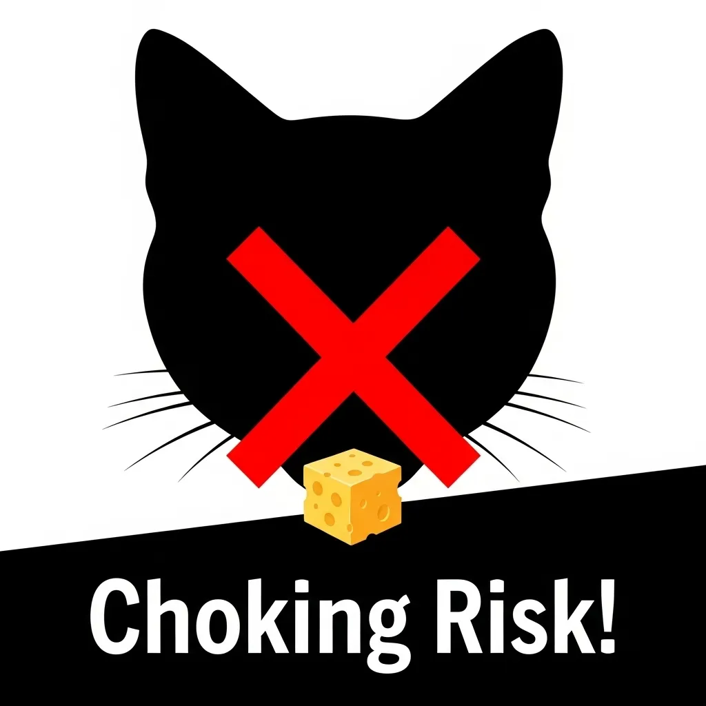 Cheese choking hazard warning for cats