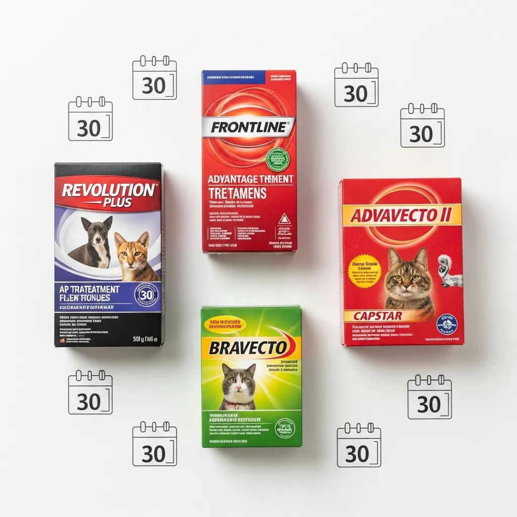 Top flea treatment brands for cats with reapplication intervals 2025