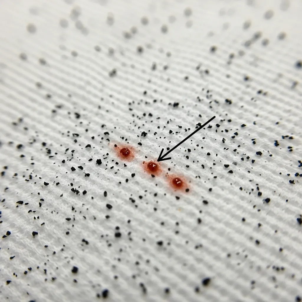 Flea dirt test: black specks turn red on wet paper – sign flea treatment not working