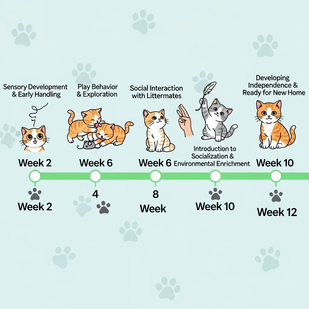 Kitten socialization timeline for lap cat development – weeks 2 to 12