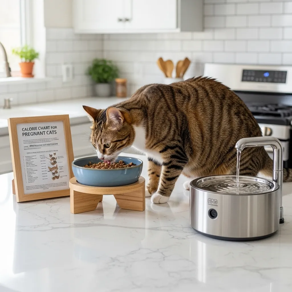 Pregnant cat care tips: high-calorie diet for cat pregnancy weight gain