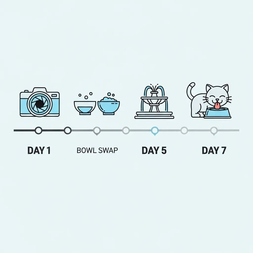 7-day plan to stop cat scratching floor before drinking water – step-by-step
