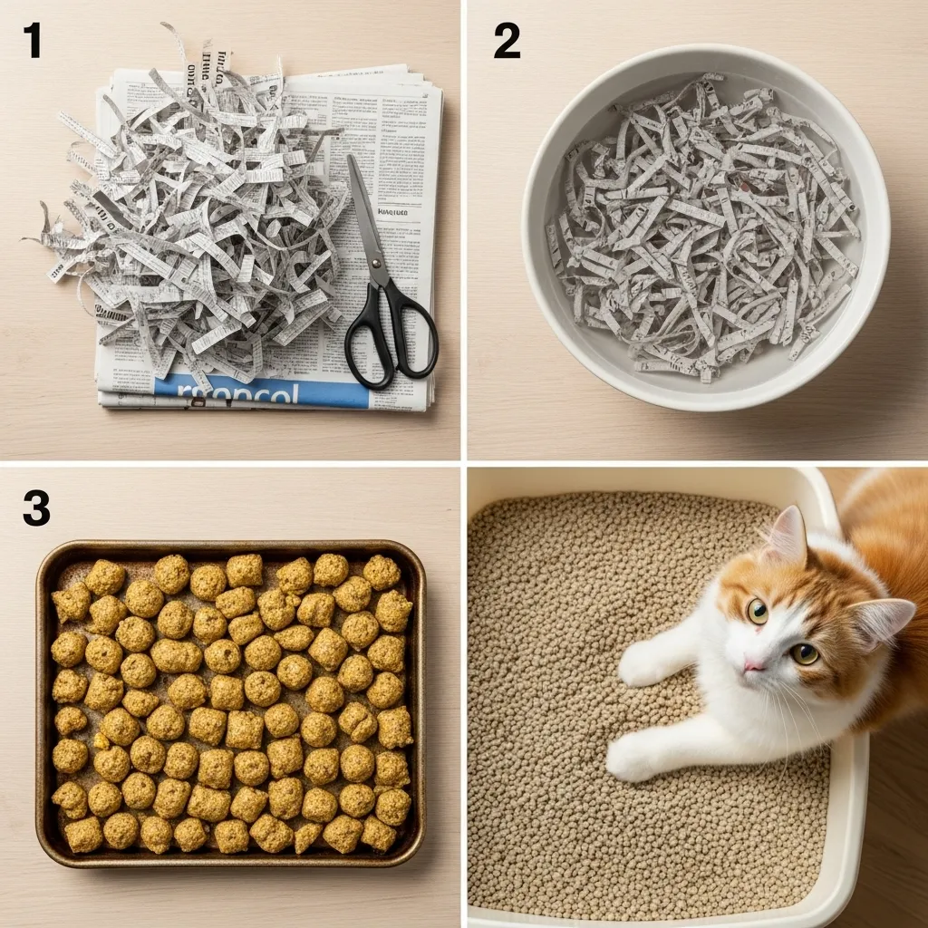  Homemade cat litter from newspaper and baking soda – cheap eco-friendly recipe