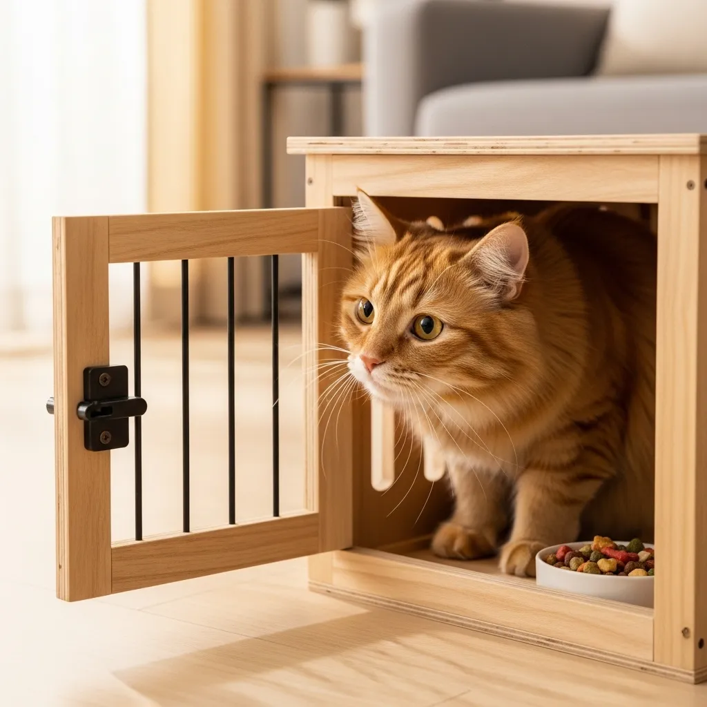 Step-by-step cat crate training progression – from entry to calm confinement