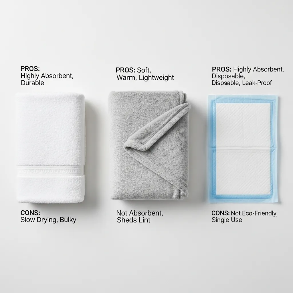 Mastering the Cat Burrito Technique 3 Best towels for cat burrito technique: bath towel, fleece, and pee pad options compared