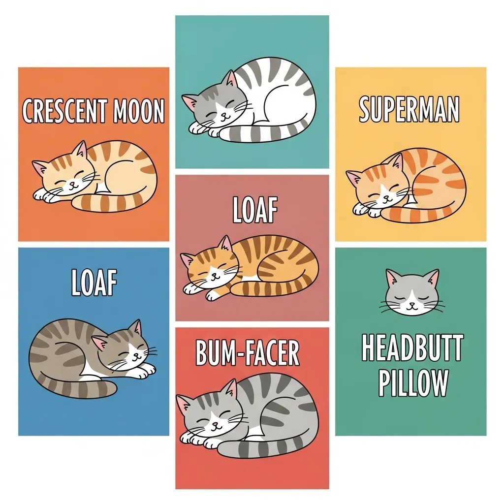 Why Does My Cat Sleep with His Bum Towards Me 2 Cat sleeping positions and meanings infographic – decode feline body language through sleep postures