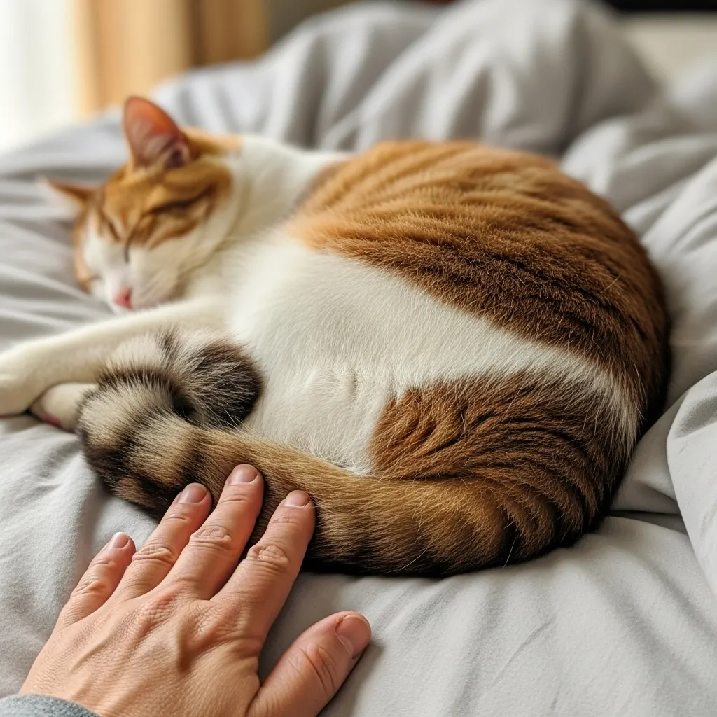 Why Does My Cat Sleep with His Bum Towards Me 3 Why does my cat sleep with his bum towards me? This position shows complete trust in feline sleeping behavior