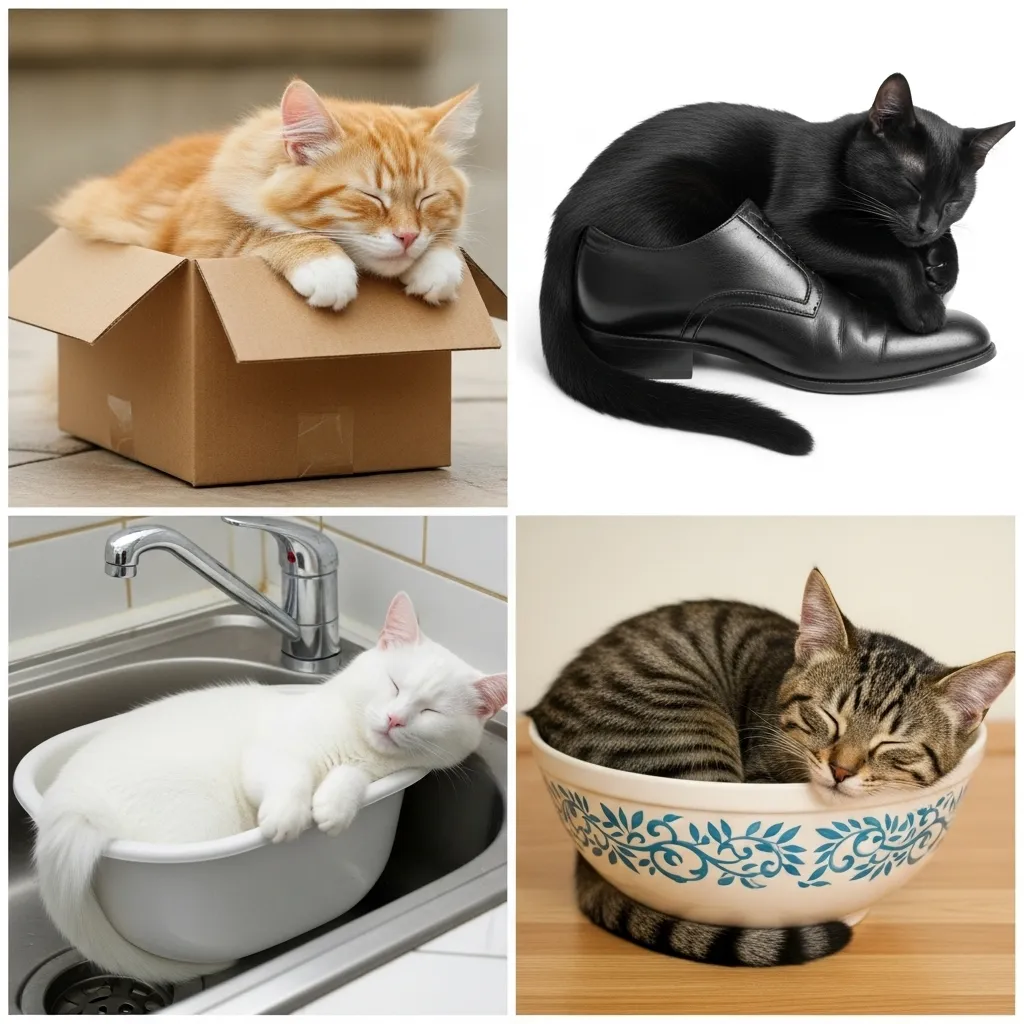 Why Does My Cat Sleep with His Bum Towards Me 5 If I fits I sits meaning – cats love tight spaces for security and warmth, funny sleeping positions