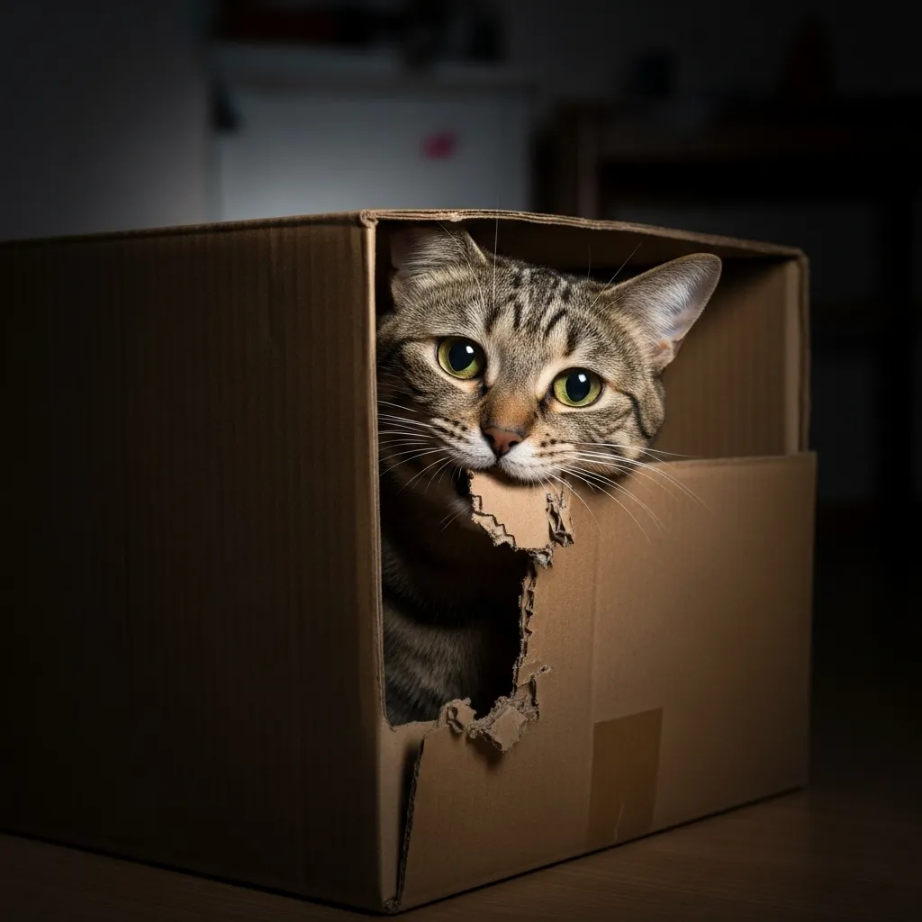 Why Does My Cat Chew Cardboard 4 Cat using cardboard for stress relief β common emotional behavior