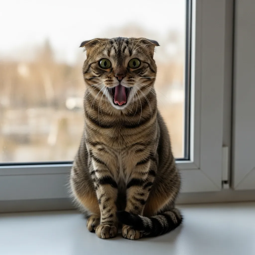 Cat Attitude Memes 2 Cat mid-yawn looking angry โ classic angry cat funny meme face ๐พ