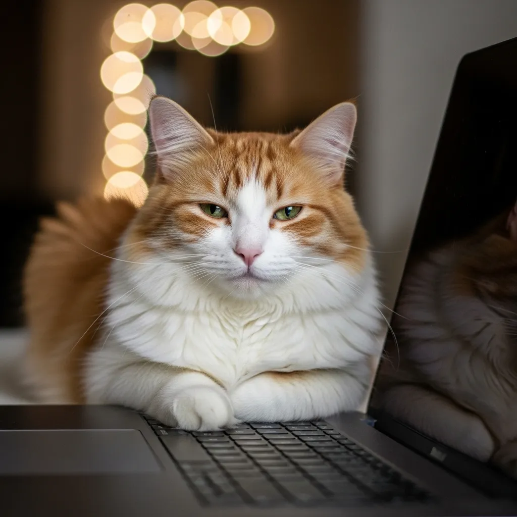 Cat Attitude Memes 3 Cat loafing on laptop with โdonโt mess with meโ cat energy โ boss vibes ๐ธ