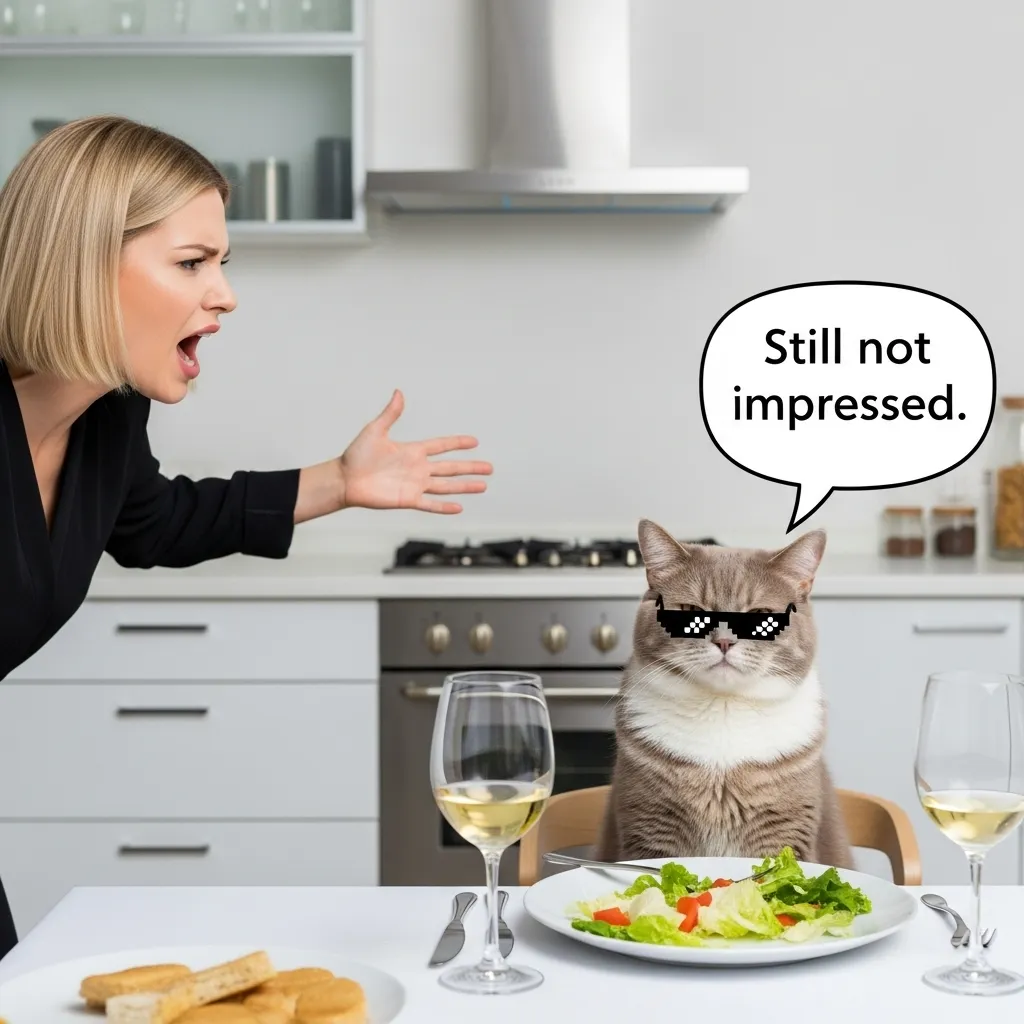 iconic cat meme Woman Yelling at Cat with 2025 sunglasses update – best cat memes of all time