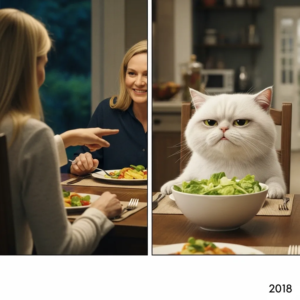 collage of best cat memes of all time including Ceiling Cat Nyan Cat and Smudge – timeless pet humour