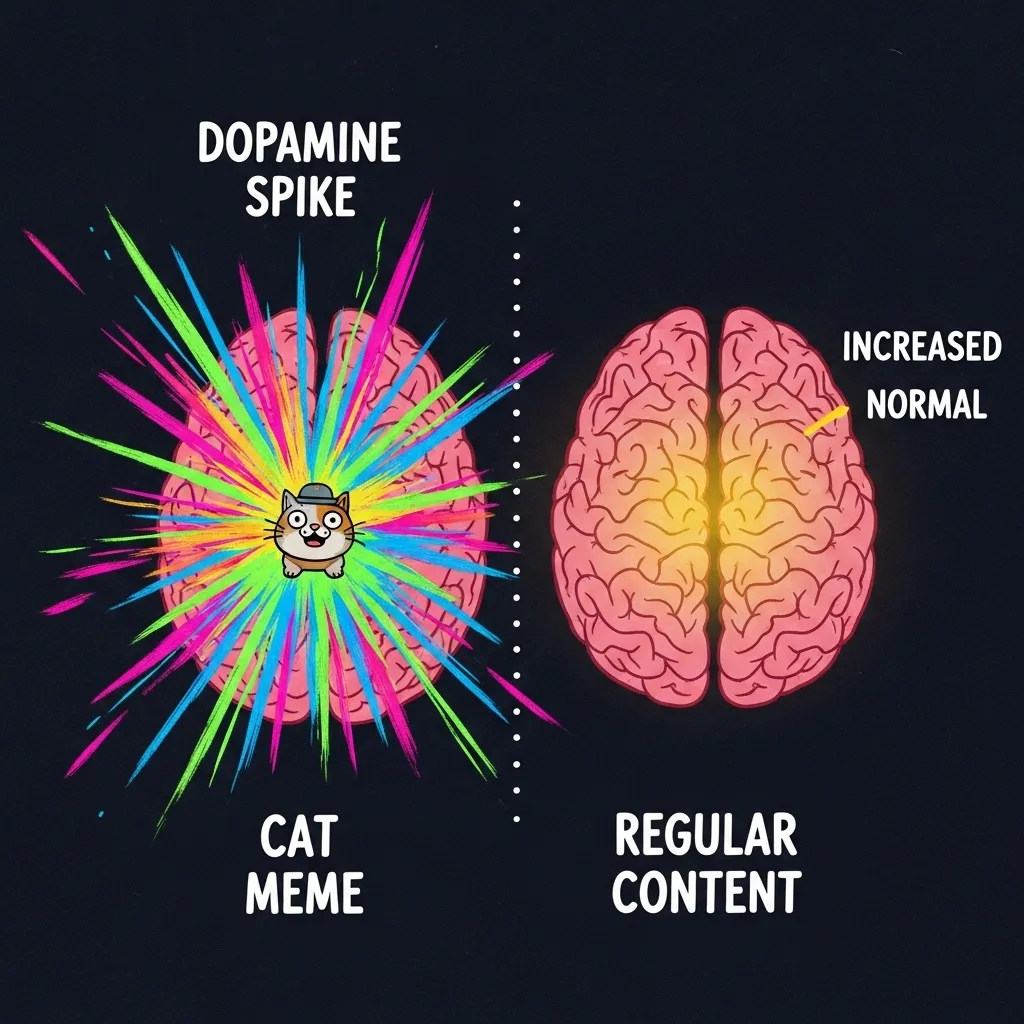science of why cat memes never get old – dopamine spike in brain from funny cat memes