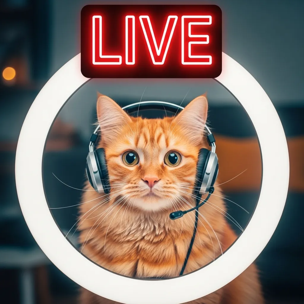 Cat meme TikTok star hosting virtual meeting – 2025 remote work trend 😻