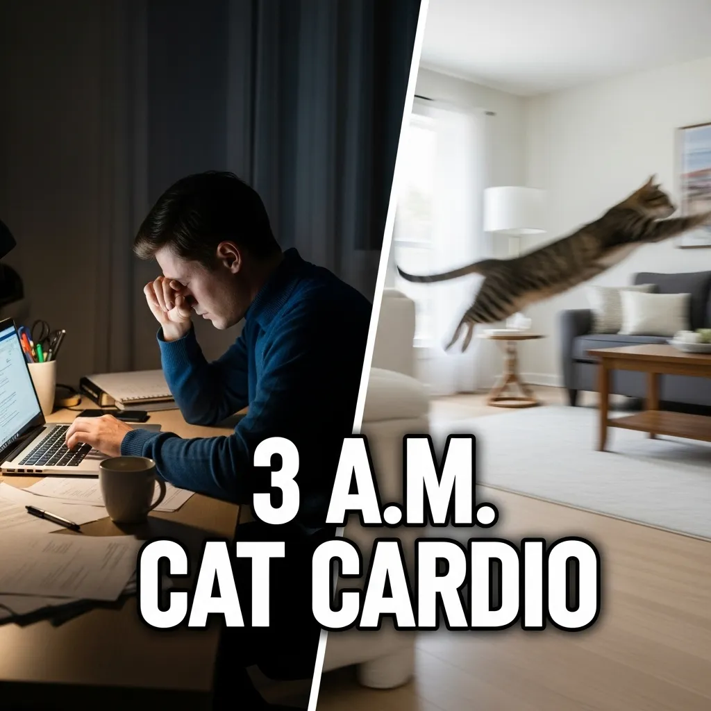 Cat zoomies at night – trending funny cat quote for TikTok and Reels