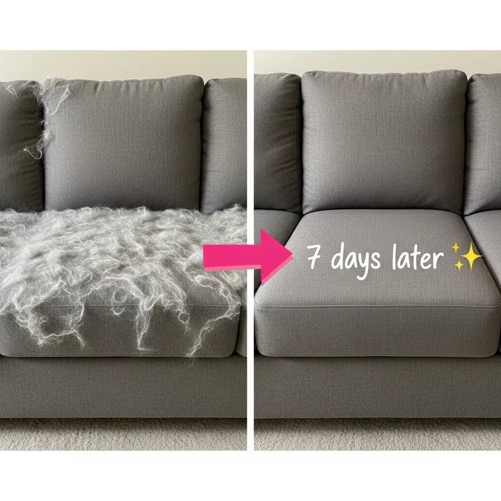 remove cat hair from furniture before and after using 2025 viral hacks