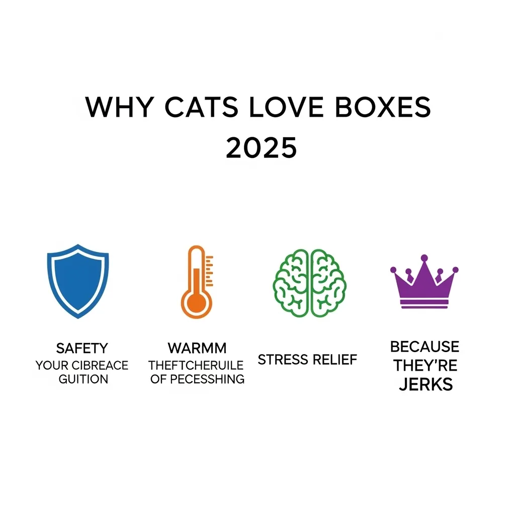 The Cat Box Meme 2 “Why cats love boxes infographic – 4 scientific reasons 2025”