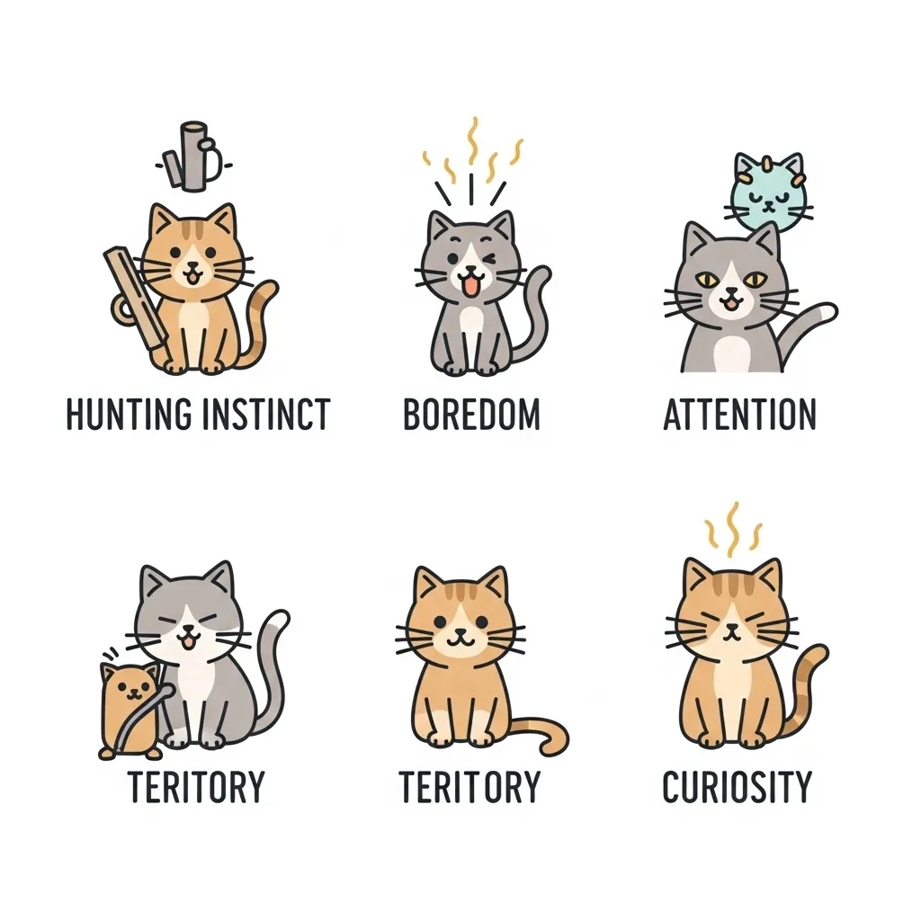why cats knock things over infographic – 5 real reasons