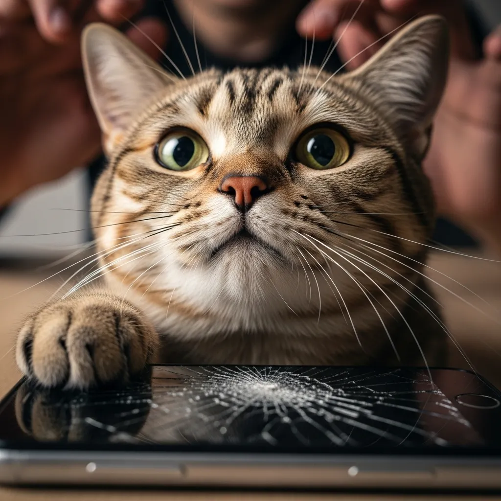 attention-seeking cat behavior – cat knows they knocked your phone over