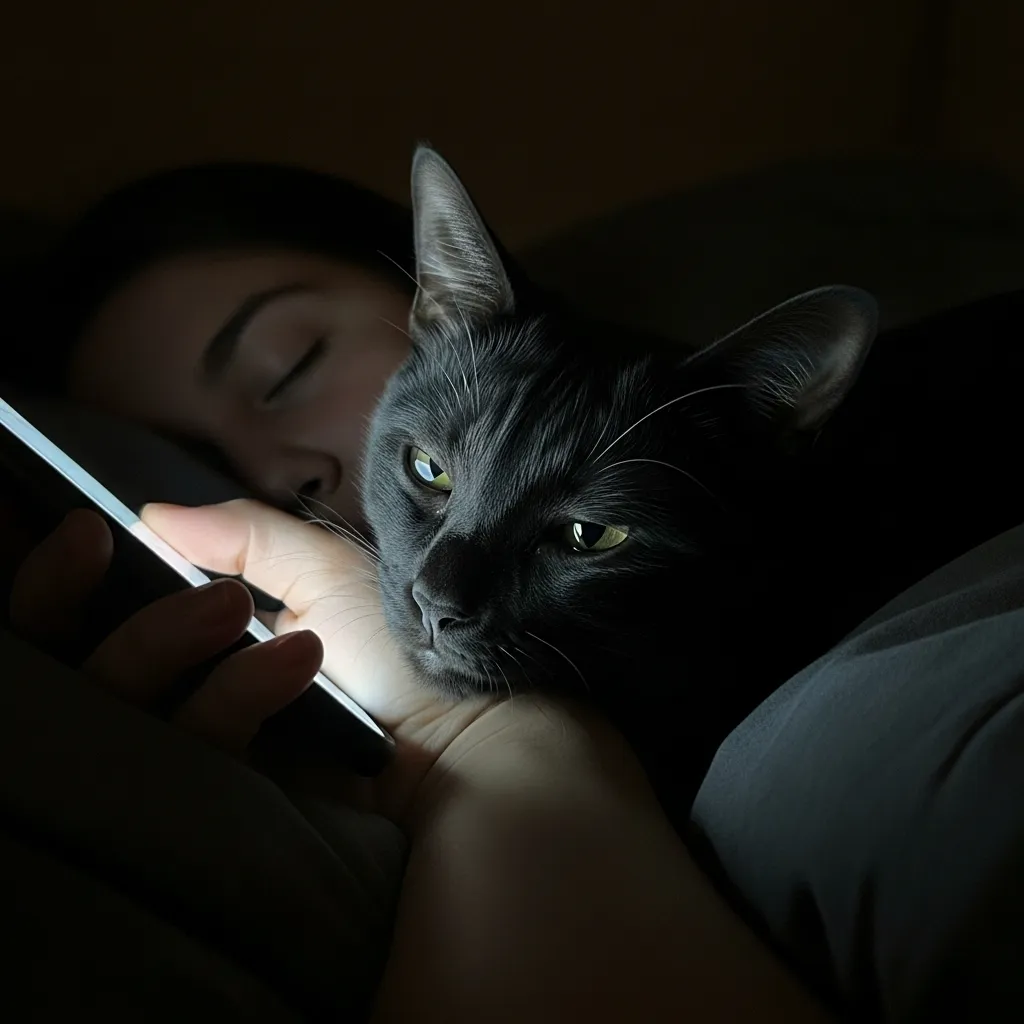 cat trust signals at night – slow blink and nose boop