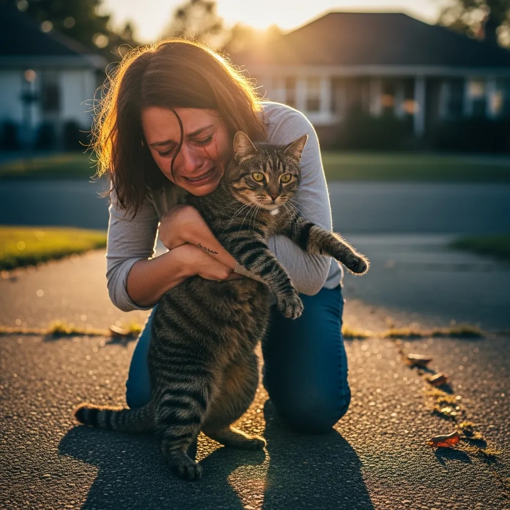 real lost cat reunion after 47 days using Cat Bloom Haven method