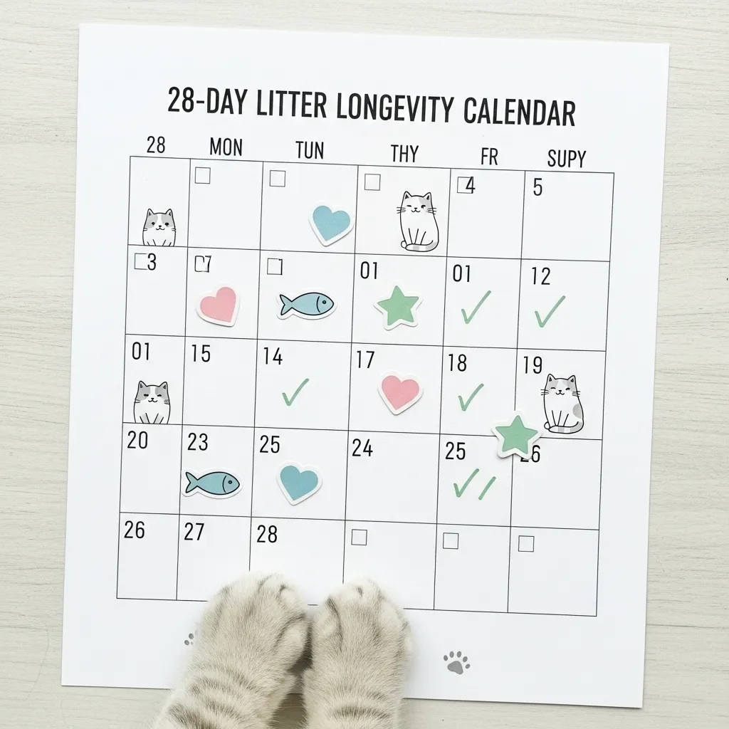How Long Does Cat Litter Last 3 Free printable cat litter maintenance schedule – stretch every box to 28 days