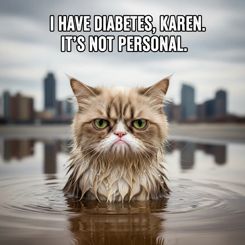  Funny cat peeing meme – excessive urination isn’t spite, it’s diabetes