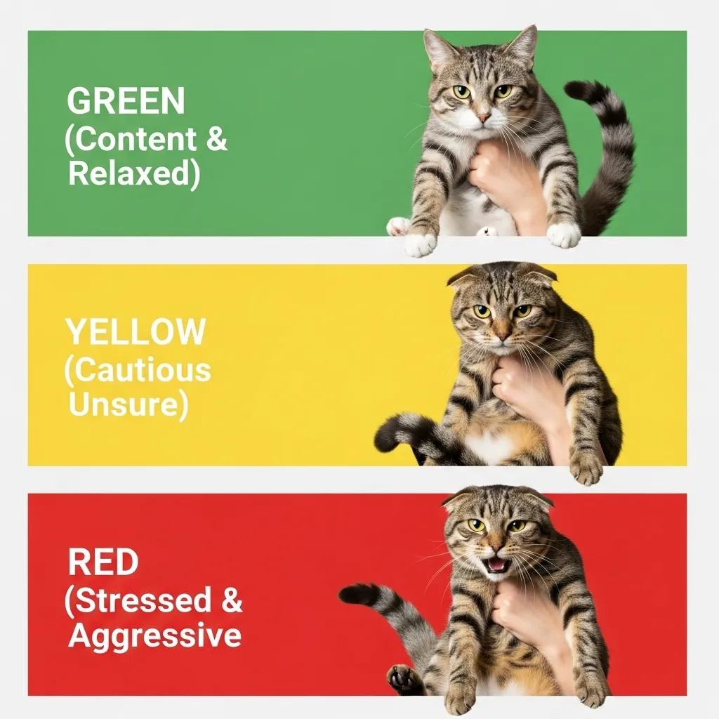 Cat body language traffic light – know when it’s safe to pick up your cat