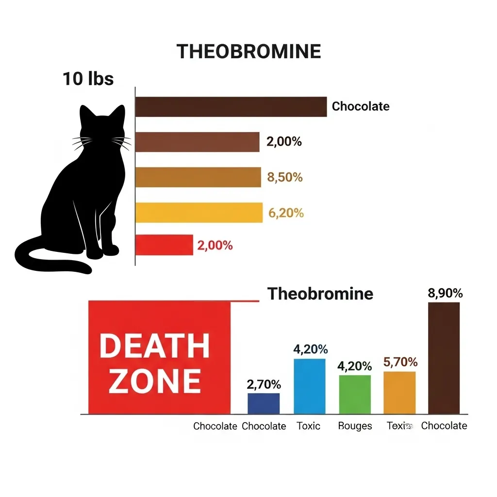 Chocolate toxicity levels for cats 2025 – see exactly how little baking chocolate can kill a 10-lb cat