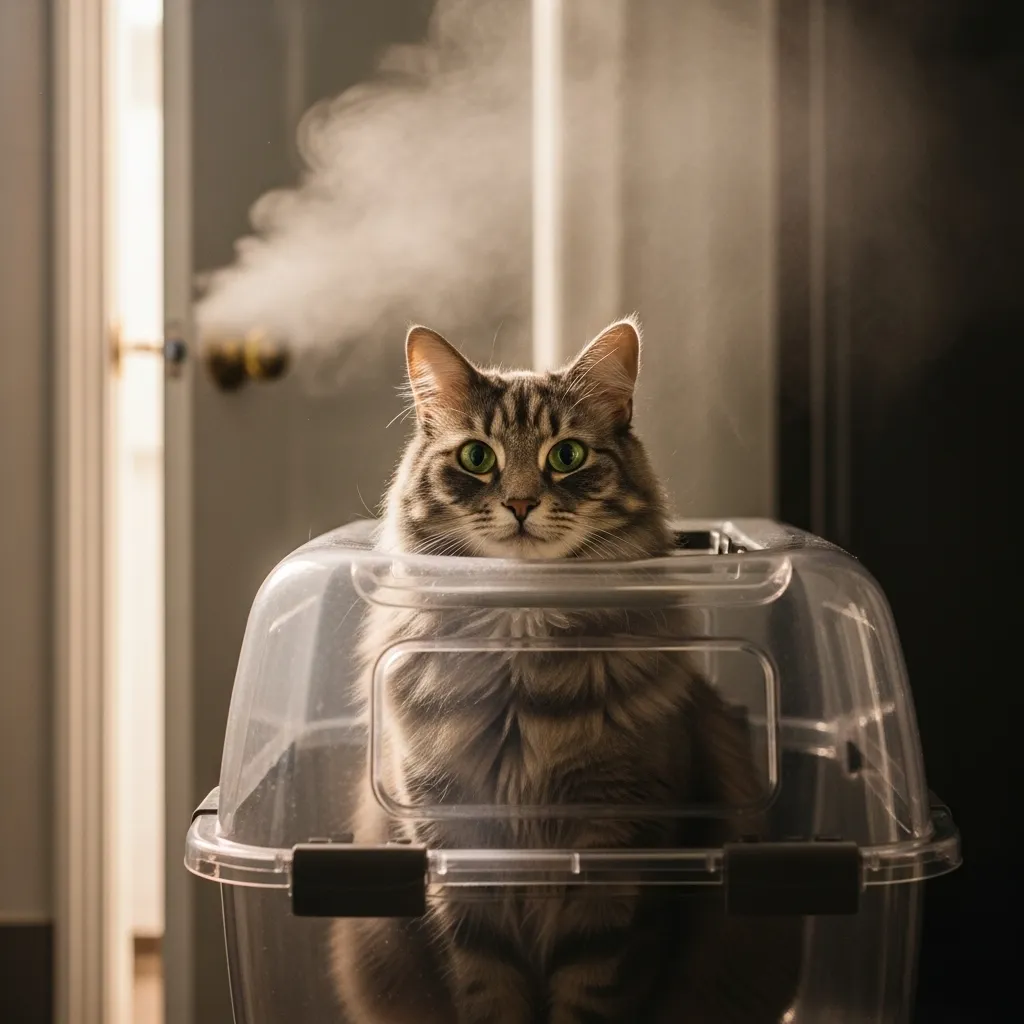 DIY steam therapy setup for cats with nasal congestion  safe and vet-approved method 2025