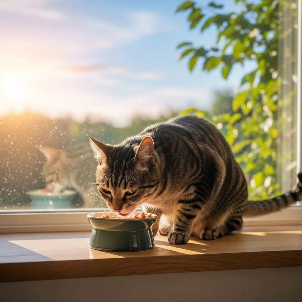  stress-free feeding environment for senior cats