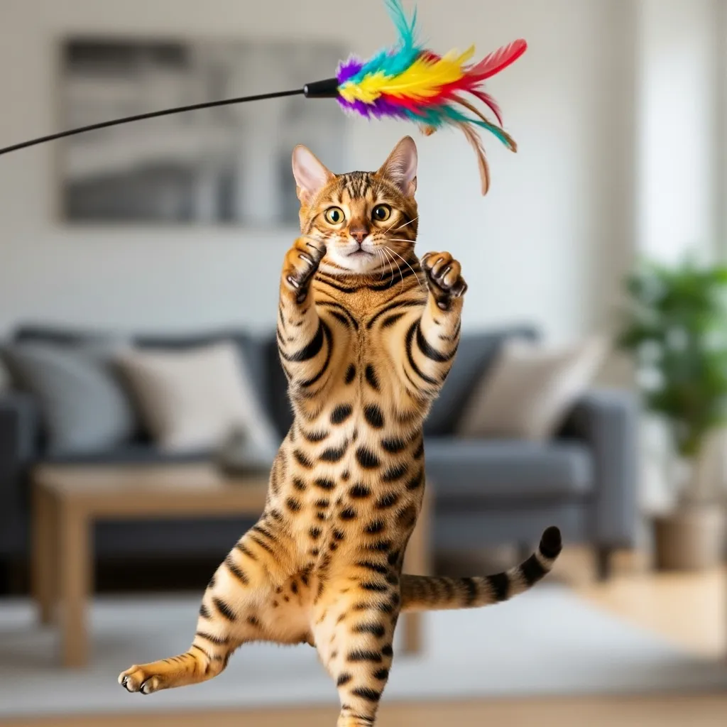 interactive play for cats – Bengal chasing wand toy to reduce anxiety”)