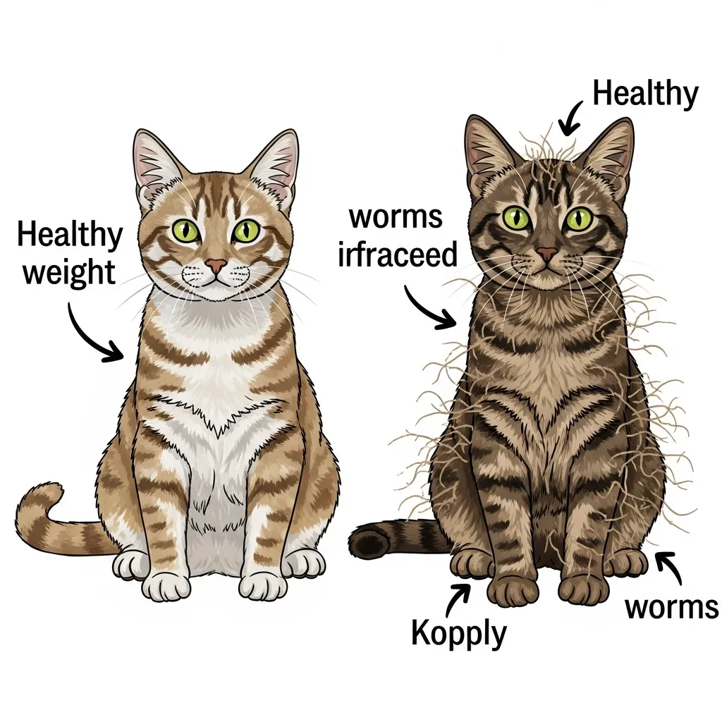 Symptoms of worms in cats – physical and behavioral changes in feline parasite infection