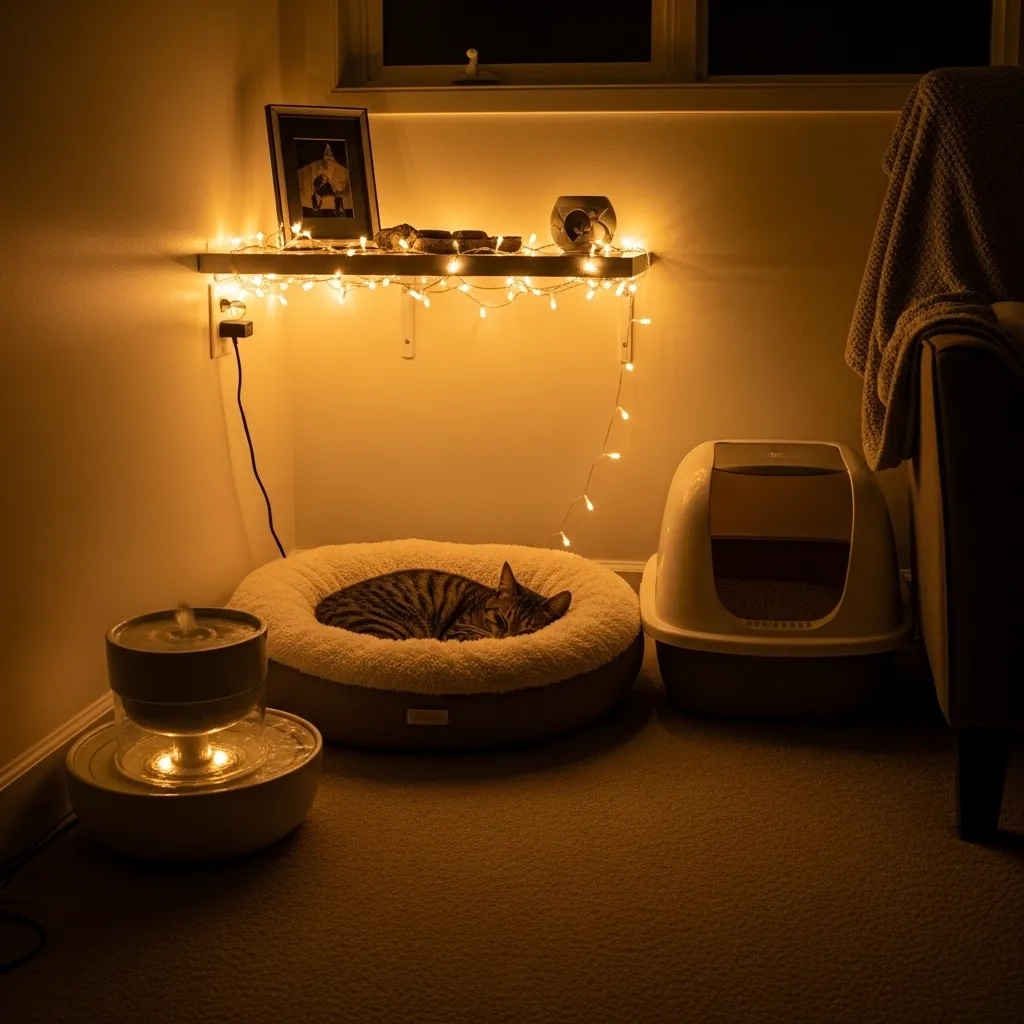Cat nighttime sanctuary setup to prevent 4am wake-ups