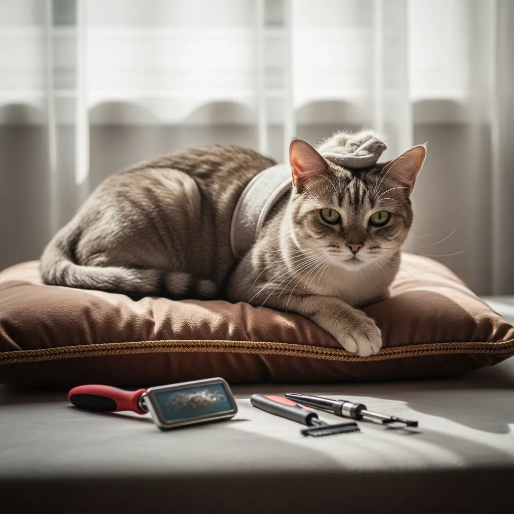 Healthy cat coat after regular brushing – cat skin and coat health