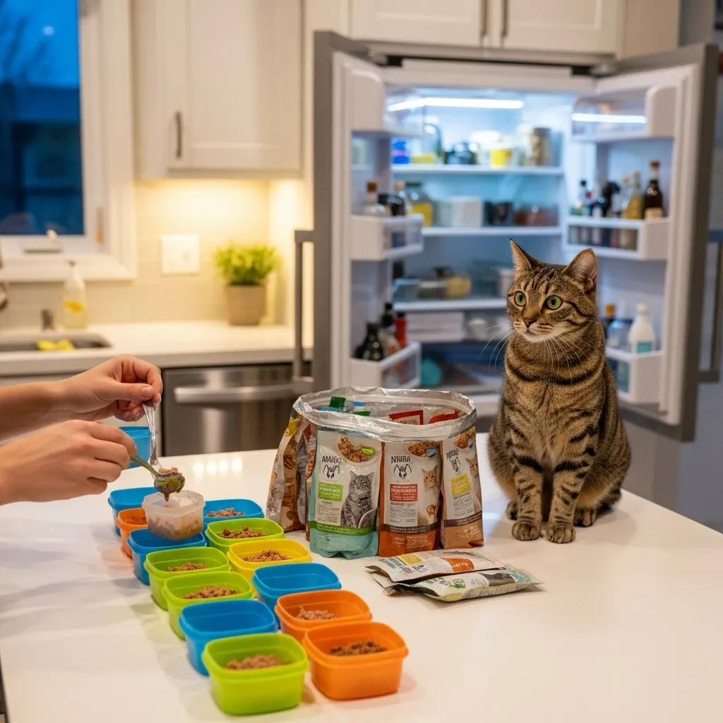 What Times Should I Feed My Cat 3 asy cat meal planning: pre-portion wet food for stress-free feeding schedule.