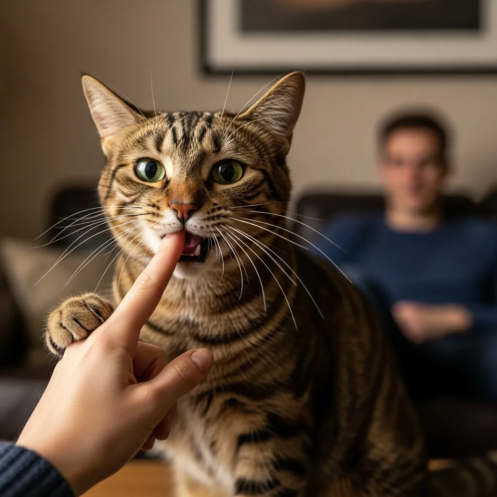 Cat biting one owner but not the other – understanding selective cat biting behavior