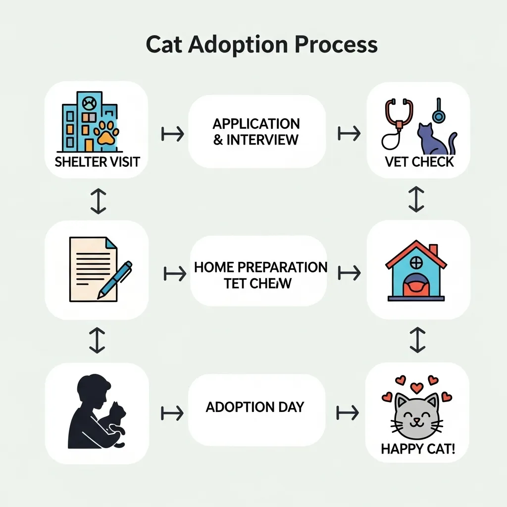 Red Flags When Adopting a Cat 4 Beginner-friendly flowchart for avoiding red flags when adopting a cat.