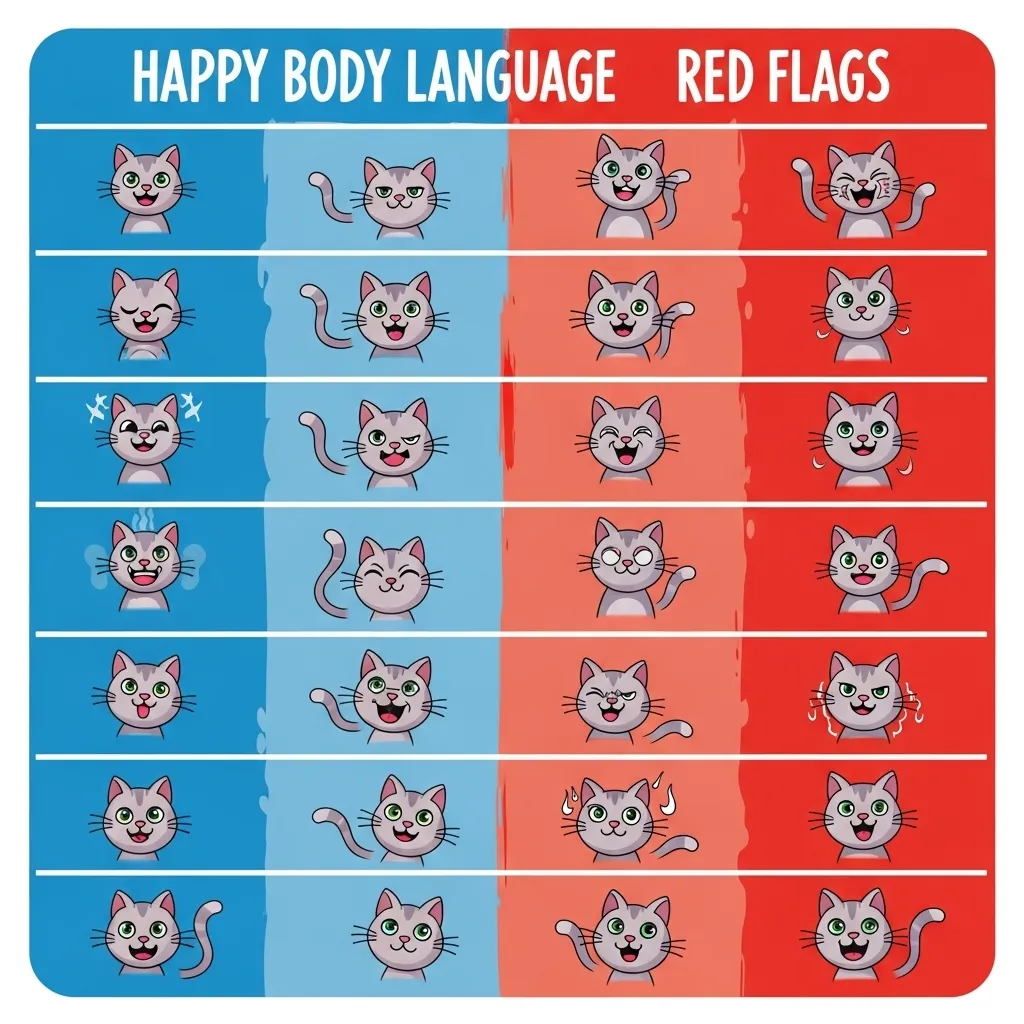 Red Flags When Adopting a Cat 3 Cat body language red flags chart for assessing behavior before adoption.