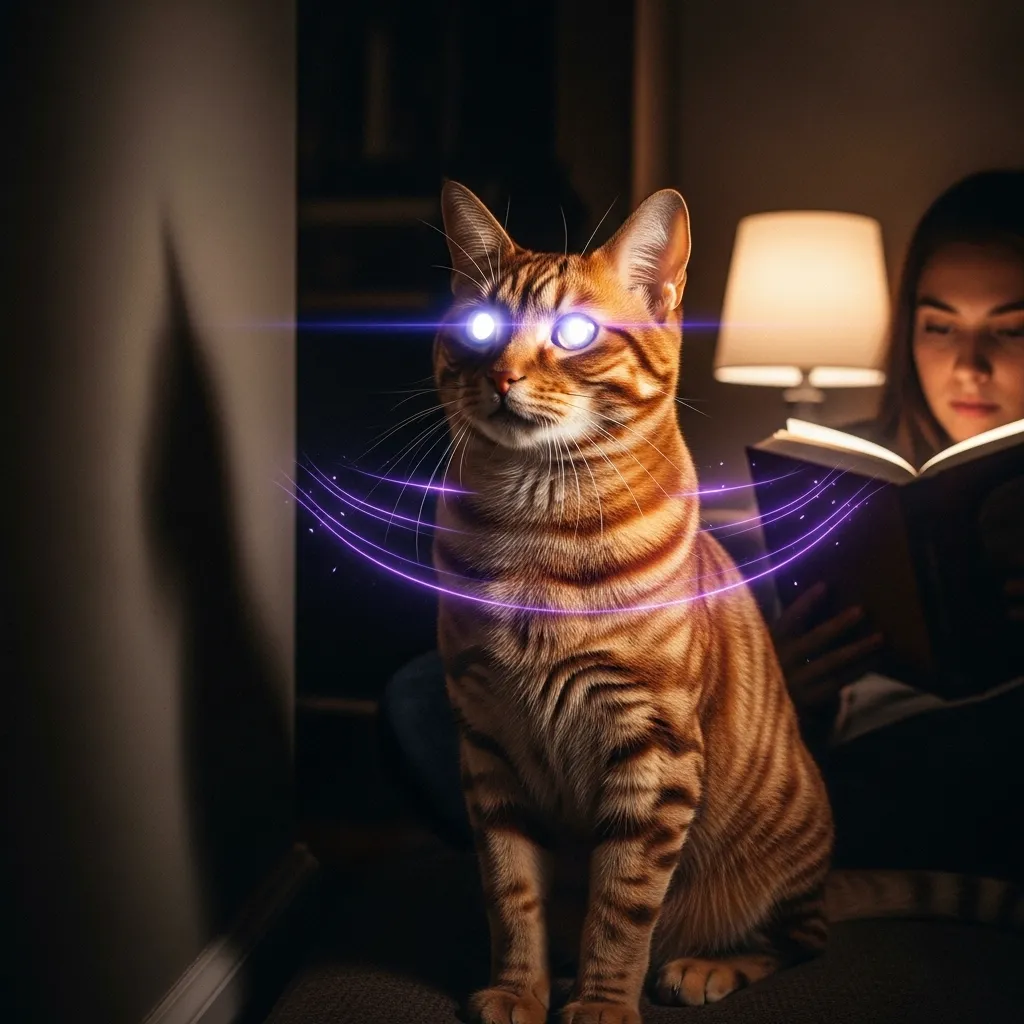 Cats sensing negative energy – spiritual protection in action