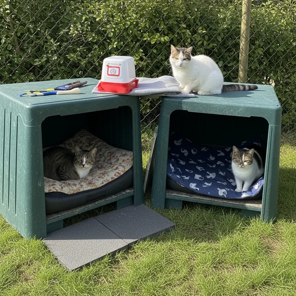  Safe outdoor space for stray cats.