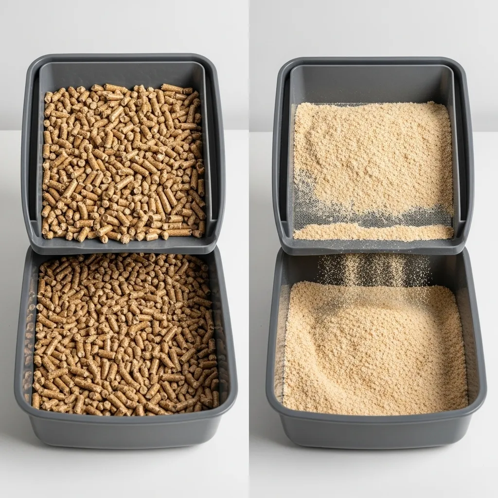 Sifting pine pellet litter system – 10-second daily cleaning