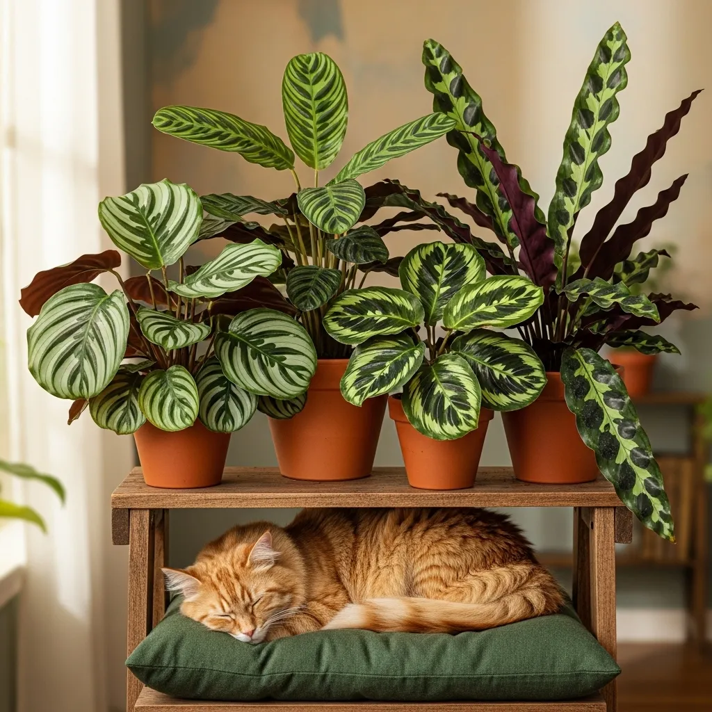 Best Indoor Plants That Are 100% Cat-Safe 3 Stunning cat-safe Calathea varieties with bold leaf patterns