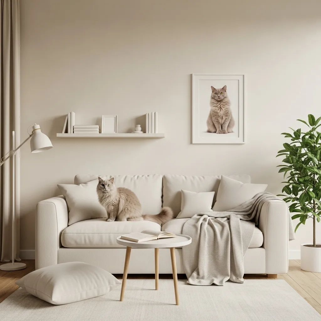 Real homes inspired by cream, lilac, and calico cat color palettes